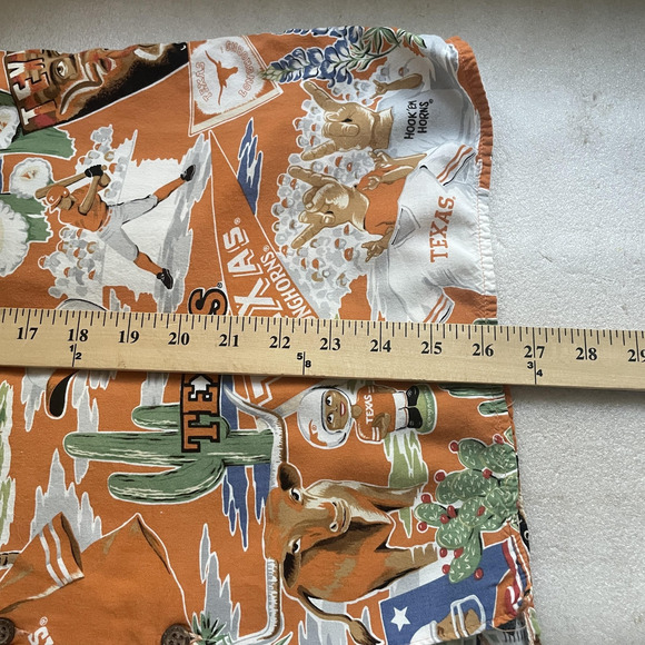 Vintage 90s Reyn Spooner UT Longhorns Shirt Men XL Orange NCAA Football Hawaiian - Picture 13 of 13